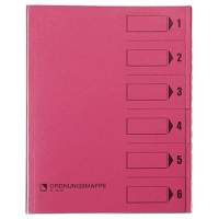 Bene folder 083600RS DIN A4 6 compartments PVC pink