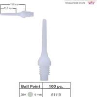 Bulls Ballpoint soft tips white, 5 pack x 100 pieces = 500 pieces