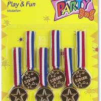 Medals on ribbon, 6 pieces on blister, 1set