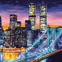 Paint by numbers Manhattan at night 40x80 cm