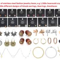 20,000x fashion jewelry made of stainless steel including Swarovski Elements stud earrings, earrings necklaces from Tribal Spiri